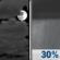 Tonight: A 30 percent chance of showers, mainly after 5am.  Mostly cloudy, with a low around 62. East wind 3 to 5 mph.  New precipitation amounts of less than a tenth of an inch possible. 