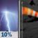 Tonight: A 10 percent chance of showers and thunderstorms before 7pm.  Mostly cloudy, with a low around 42. Windy, with a west wind 15 to 21 mph, with gusts as high as 30 mph. 