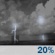 Tonight: A slight chance of showers and thunderstorms between 11pm and 3am. Partly cloudy, with a low around 73. South wind 8 to 13 mph, with gusts as high as 22 mph. Chance of precipitation is 20%. Tonight: A slight chance of showers and thunderstorms between 11pm and 3am. Partly cloudy, with a low around 73. South wind 8 to 13 mph, with gusts as high as 22 mph. Chance of precipitation is 20%.